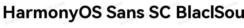 HarmonyOS Sans SC BlaclSourceHanSan字体转换